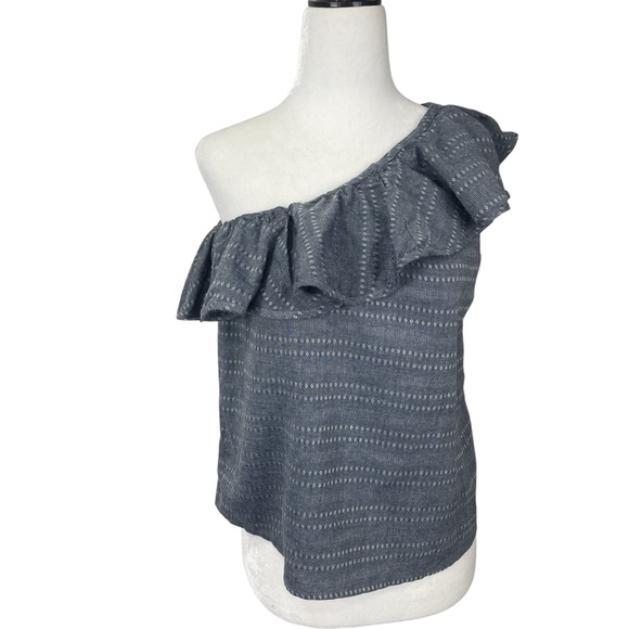 Roxy Womens Alcove Moment One Shoulder Ruffle Top Size M (8) NWT - Picture 3 of 10